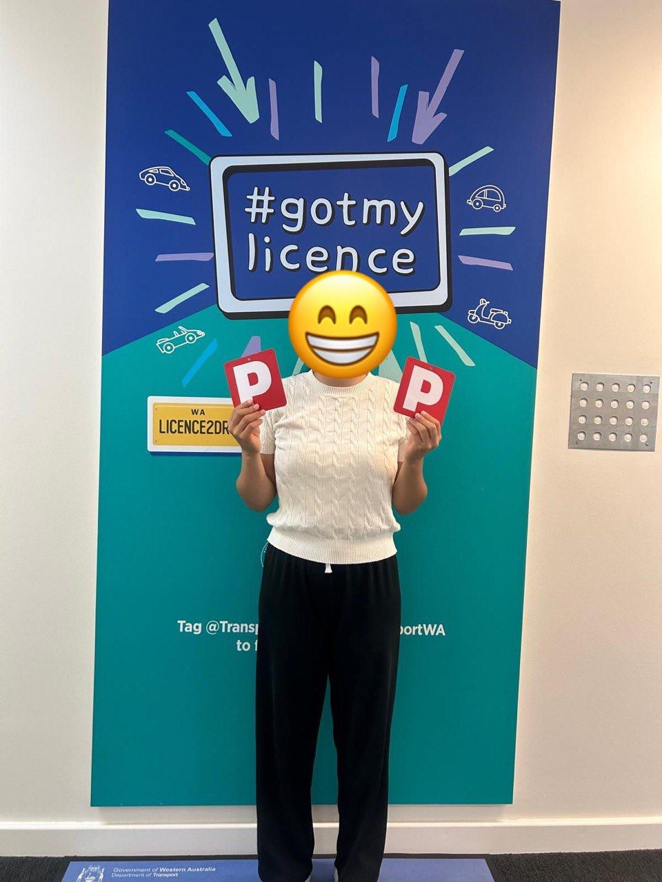 Happy student who passed their driving test